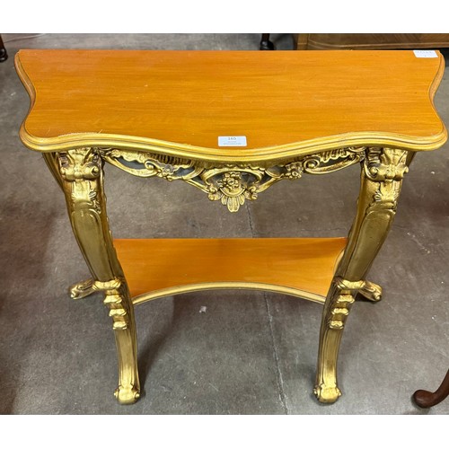 165 - A small French style gilt console table