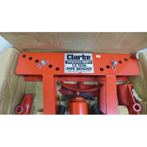 2017 - A Clarke strong arm CHV-12 12 ton pipe bender - boxed