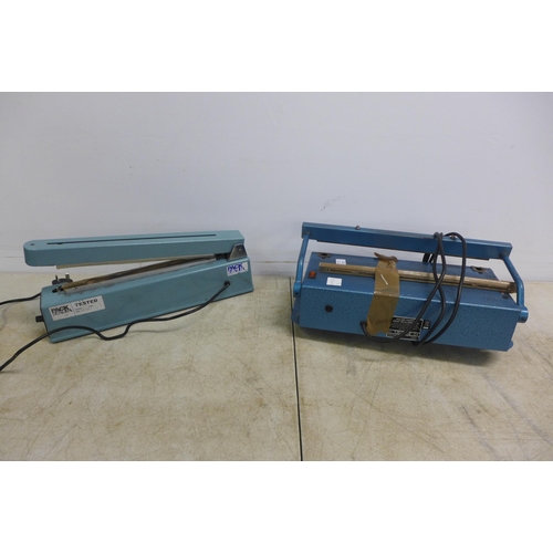 2022 - Two industrial 240v heat sealers including a Pack Sealer and a Hulme Martin - W