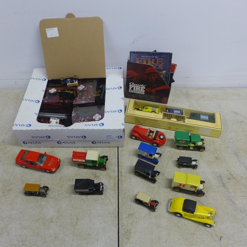 2047 - A collection of die-cast cars including vintage fire truck collection and Days Gone