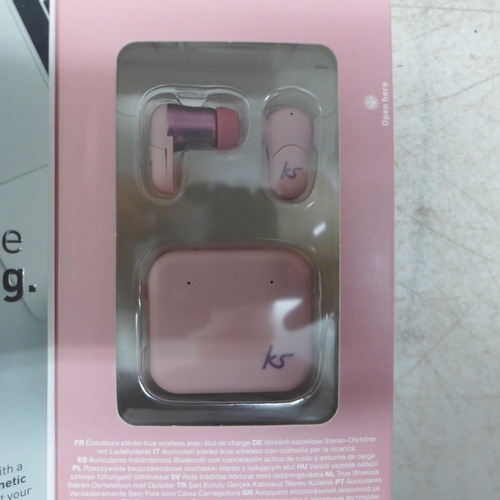 2052 - 20 KS Kitsound Funk35 True Wireless earbuds - boxed and unused