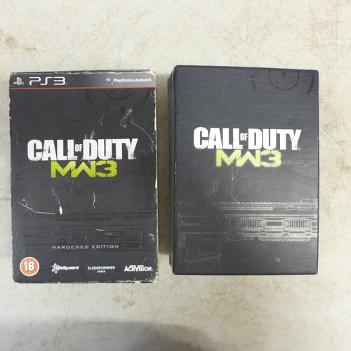 2081 - 3 PlayStation 2 games, a Call of Duty MW3 Hardened Edition pack and Black Ops 4 pin set