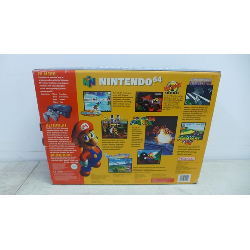 2082 - A boxed Nintendo 64 console in exceptional condition and showing no sign of usage, comes with Ninten... 