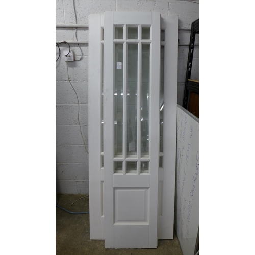 2133 - A glass panelled door 198cm or 78