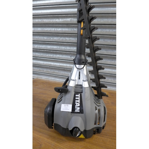 2175 - A Titan (TTL 488GDO) petrol multi tool with strimmer and hedge cutter attachment