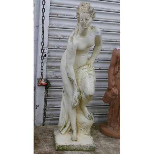 2177 - A concrete garden ornament of a lady