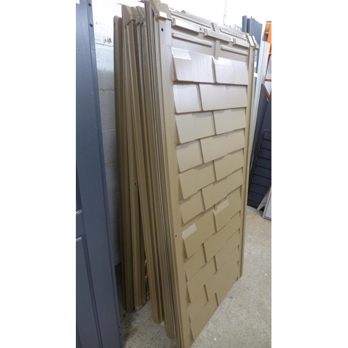 2208 - 13 plastic roofing panels, some unused