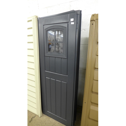 2209 - 4 pairs of dark grey plastic door panels and 3 extra panels