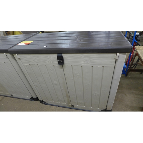 2225 - A plastic Keter Max wheelie bin storage box/storage shed- Unused