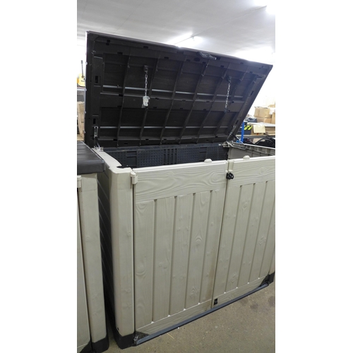 2226 - A plastic Keter Max wheelie bin storage box/storage shed- Unused