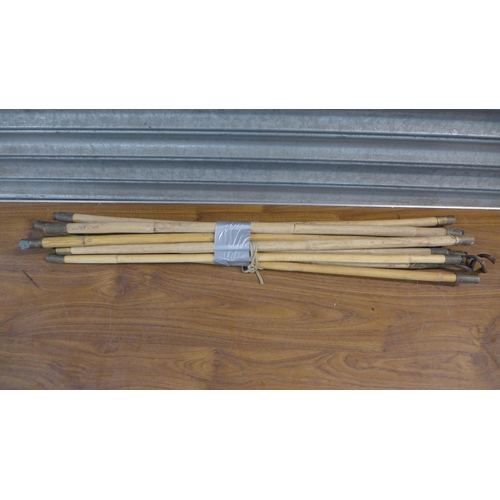 2240 - An Am-tech 12-piece drain rod set and a set of bamboo drain rods