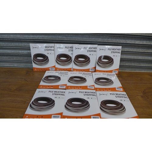 2242 - 10 packs of pile weather stripping seals for windows/doors, etc.