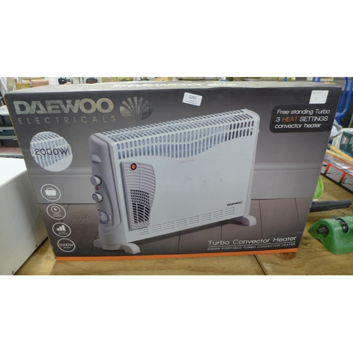 2262 - A Daewoo 2000w portable electric turbo convector heater - in box