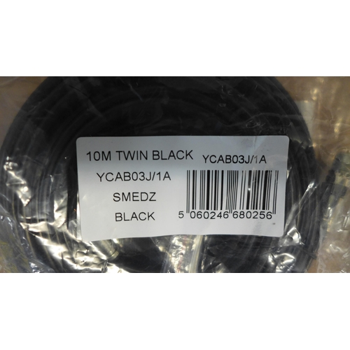 2267 - A box of approximately 20 HDMI cables and approximately 30 TV cables