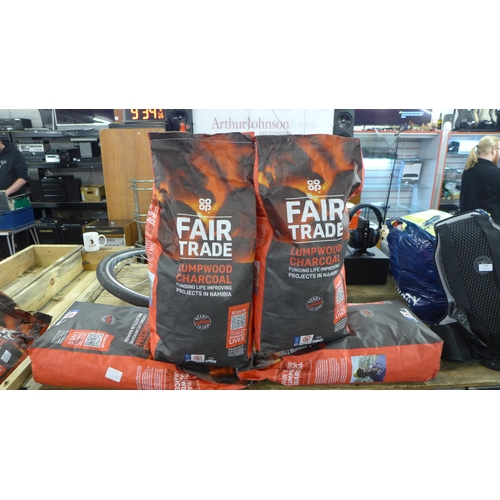 2297 - 5 bags of Fair Trade lumpwood charcoal