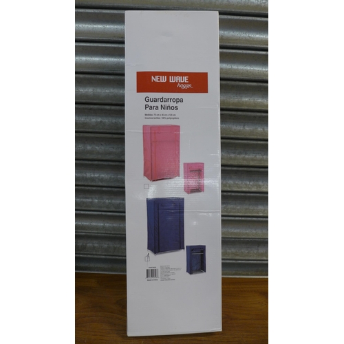 2316 - 5 New Wave portable wardrobes - 3 pink and 2 blue