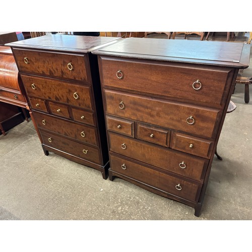 172 - A pair of Stag Minstrel mahogany chests of drawers