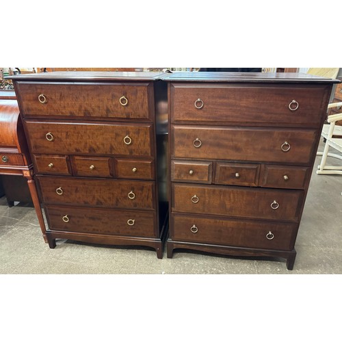 172 - A pair of Stag Minstrel mahogany chests of drawers