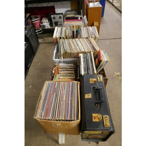 2132 - A large collection of 7 boxes of LP records and 7