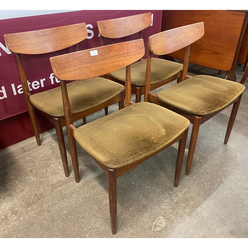 56 - A set of four G-Plan Danish Design teak dining chairs, designed by Ib Kofod Larsen
