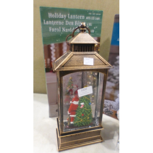 3320 - Tree Water Lamp and Holiday Lantern    - This lot requires a UK adaptor     (327-176,177 )  * This l... 