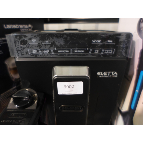 3002 - Delonghi Eletta Cappuccino Coffee Machine   - This lot requires a UK adaptor      (327-556 )  * This... 