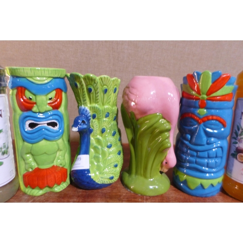 3099 - Tiki Cocktail Mug Set      (327-393 )  * This lot is subject to VAT