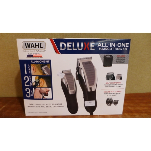 3108 - Wahl Deluxe Hair Clipper Combi Kit   - This lot requires a UK adaptor     (327-98 )  * This lot is s... 