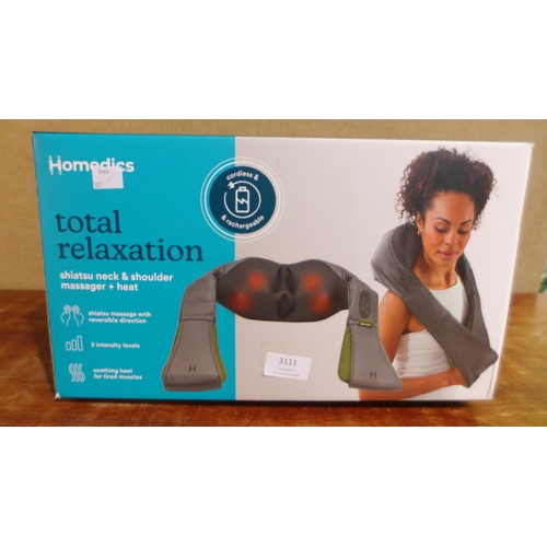 3111 - Homedics Neck and  shoulder Massager   - This lot requires a UK adaptor      (327-90 )  * This lot i... 