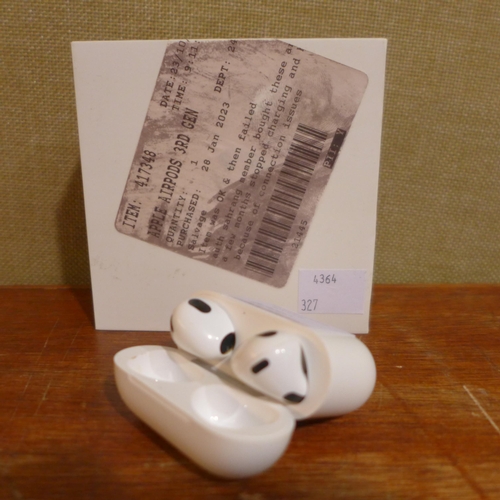 3121 - Apple 3Rd Gen Airpods   - This lot requires a UK adaptor       (327-475 )  * This lot is subject to ... 