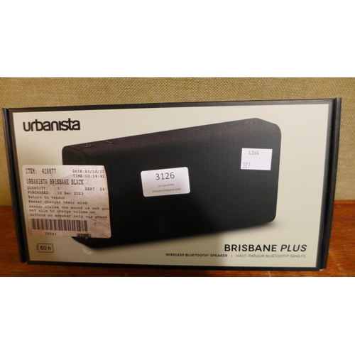 3126 - Urbanista Brisbane Plus Black Wireless Speaker  - This lot requires a UK adaptor     (327-477 )  * T... 