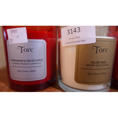 3143 - 4x Torc Fragrance Candles   (327-200 )  * This lot is subject to VAT