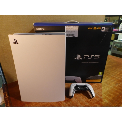 3155H - Playstation 5 Digital Console - 825GB With Box And Controller   - This lot requires a UK adaptor    ... 