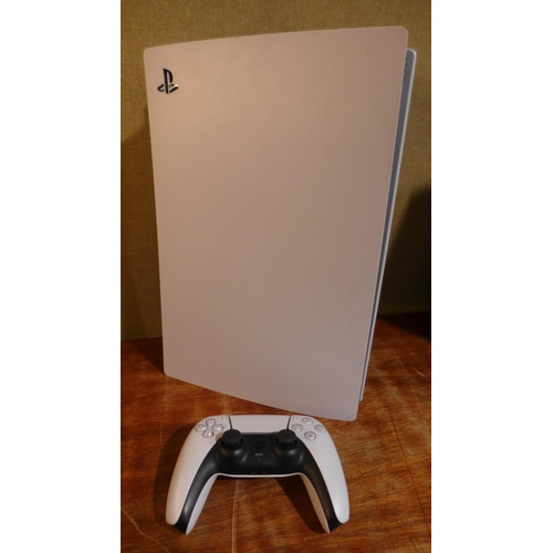 3155H - Playstation 5 Digital Console - 825GB With Box And Controller   - This lot requires a UK adaptor    ... 