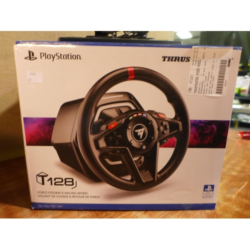 3155I - Playstation Thrustmaster T128 Steering Wheel And Pedals  (327-314 )  * This lot is subject to VAT