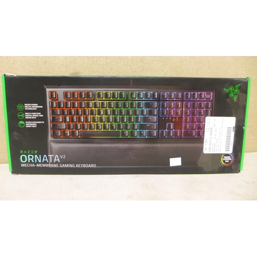 3162 - Razer Ornata V2 Gaming Keyboard   - This lot requires a UK adaptor     (327-276 )  * This lot is sub... 