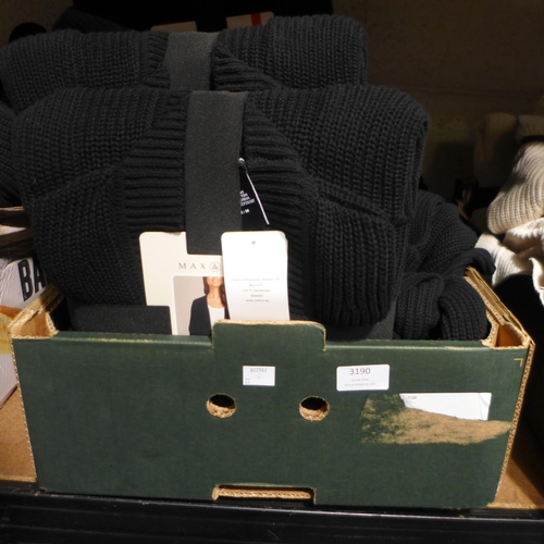 3190 - Quantity of women’s Max & Mia Black Cardigans- mixed sizes. * This lot is subject to vat