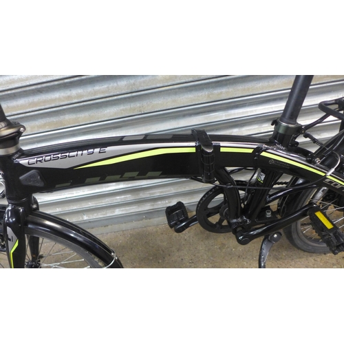 2149 - An aluminium framed Carrera Crosscity E folding electric bike- no charger - a/f