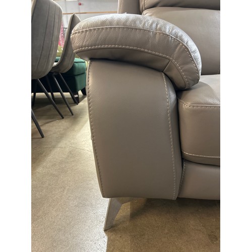 1363 - A Missouri Grey leather armchair