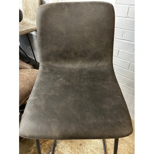 1368 - A pair of dark grey Hanna barstools