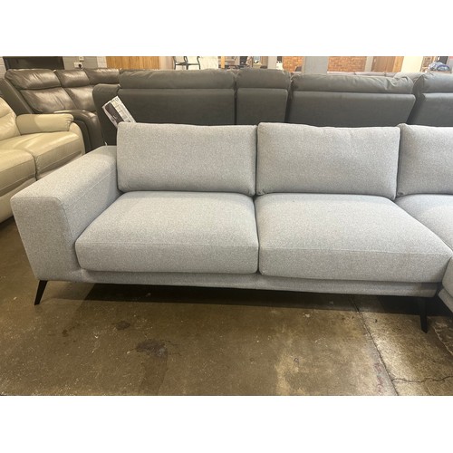 1403 - A grey fabric corner sofa