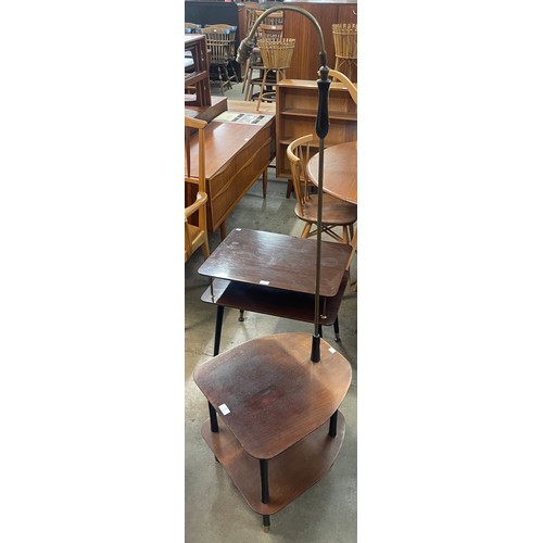 78 - A tola wood and black lamp table