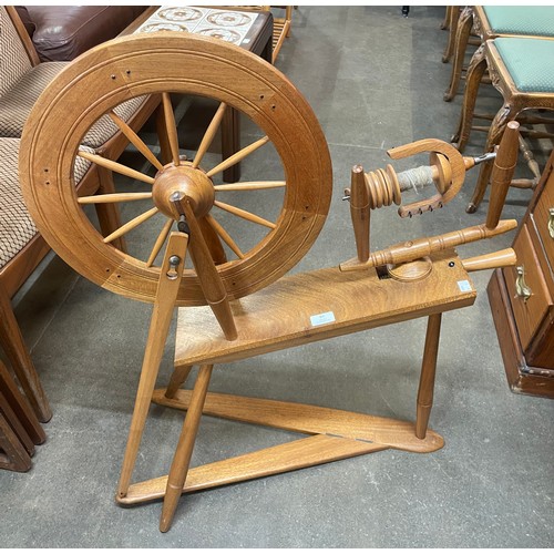 84 - A teak spinning wheel