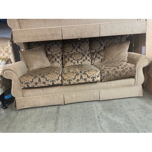 1527 - A pair of Berkeley three seater sofas, a Berkeley two seater sofa, two wingback armchairs and two fo... 