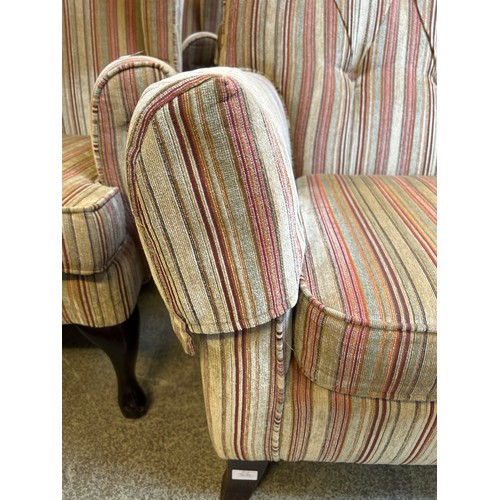 1510 - A Parker Knoll electric reclining armchair and a buttonback armchair