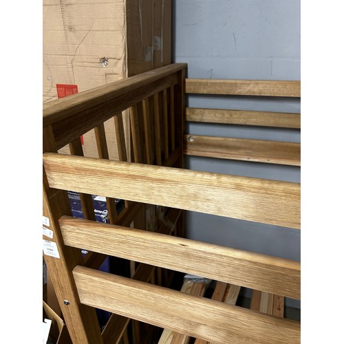 1543 - Pine bunkbeds - single top, 3/4 base. *This lot is subject to VAT