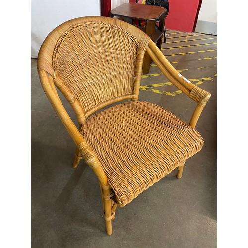 113 - A bamboo and wicker chair