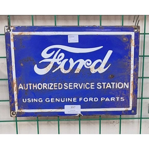 397 - A Ford enamelled sign