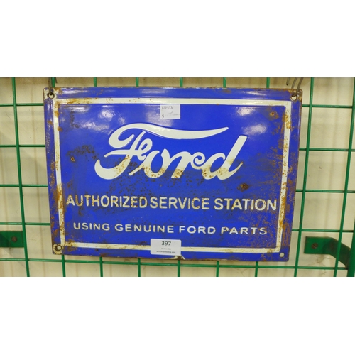 397 - A Ford enamelled sign