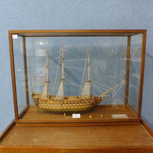 448 - A cased model of HMS Victory